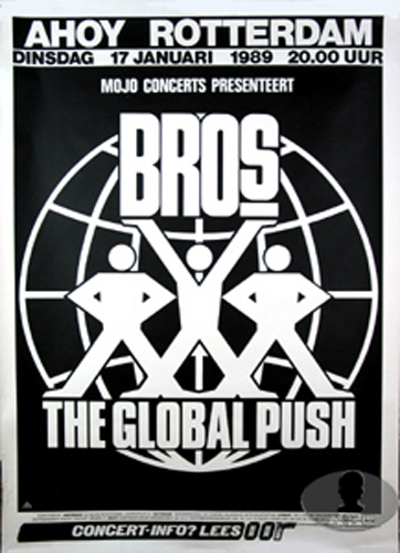 BROS 1989 EUROPE TOUR CONCERT POSTER LUKE MATT GOSS