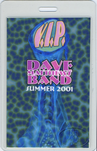 DAVE MATTHEWS 2001 SUMMER LAMINATED BACKSTAGE PASS VIP