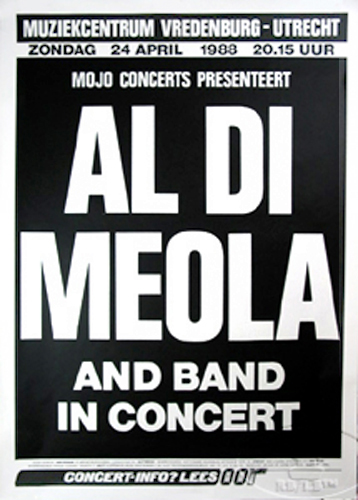 AL DI MEOLA 1988 TOUR CONCERT POSTER DIMEOLA