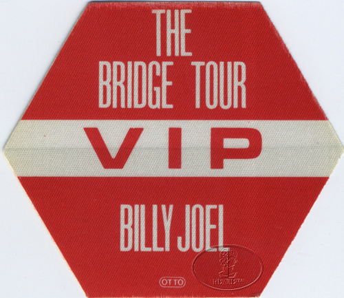 BILLY JOEL 1986 BRIDGE TOUR Backstage Pass VIP red