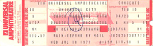 CHUCK MANGIONE 1979 UNUSED CONCERT TICKET