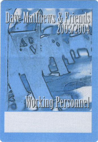DAVE MATTHEWS & FRIENDS 2003-04 BACKSTAGE PASS CREW blue