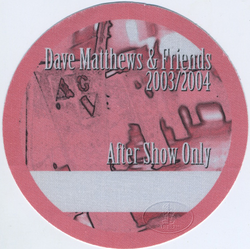 DAVE MATTHEWS & FRIENDS 2003-04 BACKSTAGE PASS ASO pink