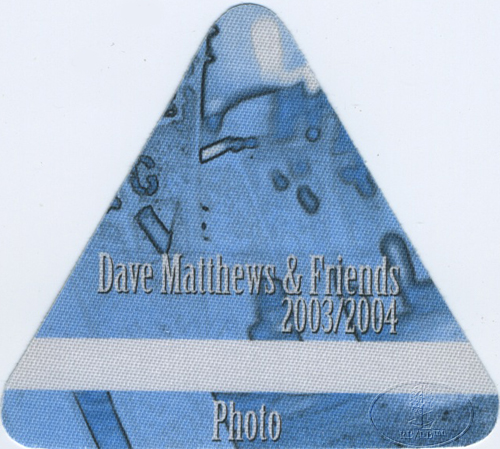 DAVE MATTHEWS & FRIENDS 2003-04 BACKSTAGE PASS Photo blue