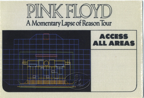 PINK FLOYD 1987 LAPSE OF REASON BACKSTAGE PASS AA