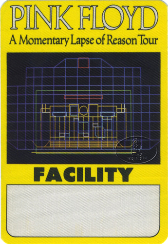 PINK FLOYD 1987 LAPSE OF REASON BACKSTAGE PASS Facility