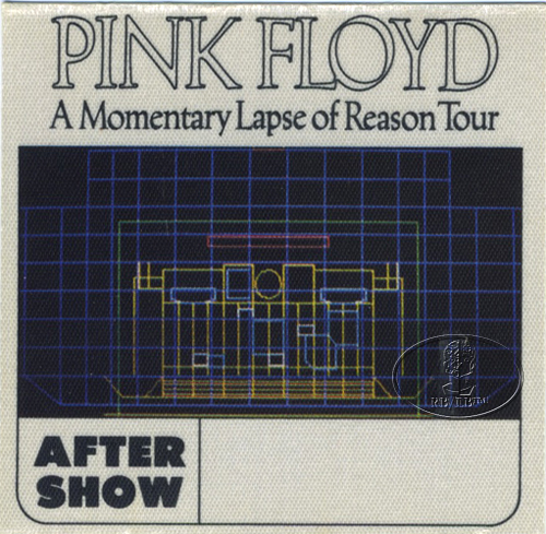 PINK FLOYD 1987 LAPSE OF REASON BACKSTAGE PASS ASO wht
