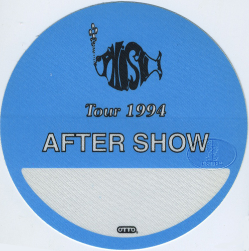 PHISH 1994 TOUR BACKSTAGE PASS ASO blue