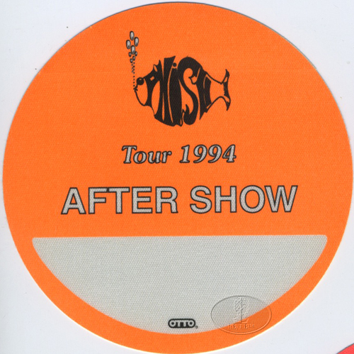 PHISH 1994 TOUR BACKSTAGE PASS ASO orange