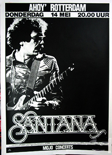 CARLOS SANTANA 1987 FREEDOM TOUR CONCERT POSTER 