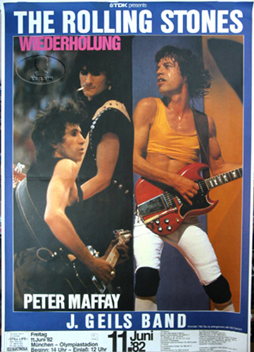 ROLLING STONES 1982 MUNICH TOUR CONCERT POSTER