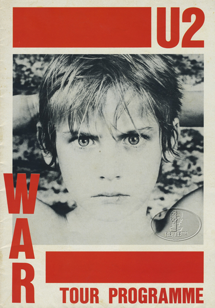 U2 1983 WAR Tour Concert Program Poster Book Programme