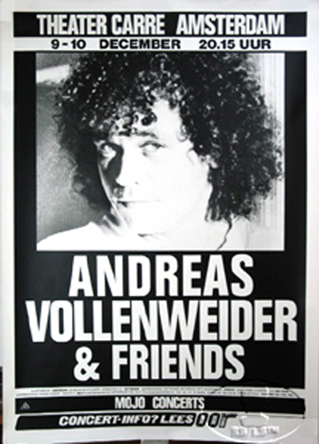 ANDREAS VOLLENWEIDER 1987 EUROPE TOUR CONCERT POSTER